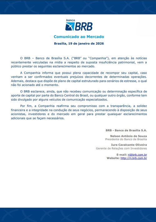 Nota ao Mercado BRB 19-01