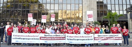 Ato dos bancários em frente à sede do Banco Central, dia 9 de setembro
