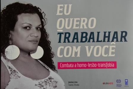 Crédito: Tomaz Silva - Agência Brasil - Peça publicitária da campanha da ONU lançada na sede da OAB no Rio