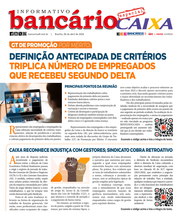 Informativo Bancário Especial Caixa